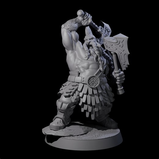 Guerrier nain veiné de feu D miniature pour D&D, Donjons et Dragons, Pathfinder et de nombreux autres jeux de table - Etsy France