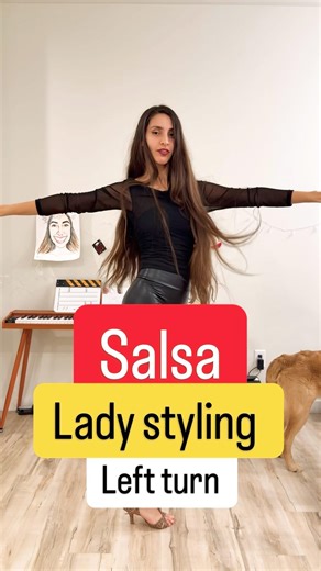 How to Do Lady Styling for a Left Turn in Salsa 💃!?? #salsa #ladystyle