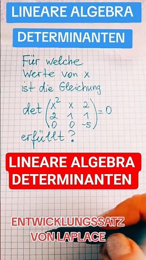 A DETERMINANT EQUATION; SOLUTION; LAPLACE