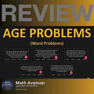 REVIEW (AGE PROBLEMS) | Math Avenue : Learn Math By Examples
