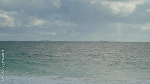 A view of the blue ocean on Scarborough beach in Perth, Western Australia