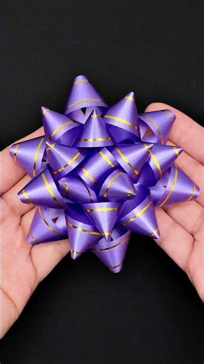 DIY Star Gift Bow | Ribbon | Wrapping Presents | Christmas Gifts #shorts
