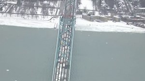 Canadian trucker protests shuts down major trading bridge to U.S.