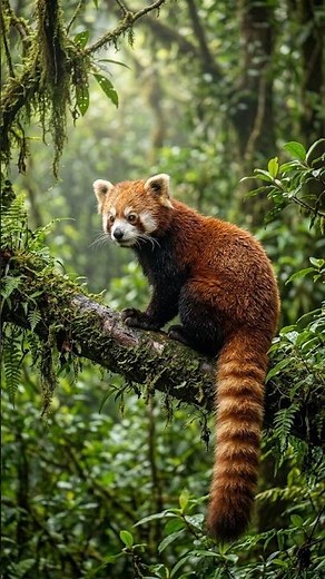 Red Panda in the Wild 🦊🌿 | Cute Red Panda Wildlife Moments | WildLens