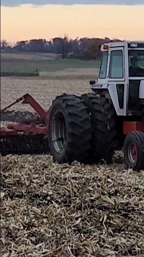 CASE 2290 & 496 International Harvester Disc #tractor #case #discing #farming