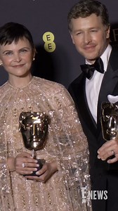 Winner winner! Ginnifer Goodwin and Josh Dallas show off their #BAFTAs after their win for Best Animated Film. ❤️#AwardsSeason