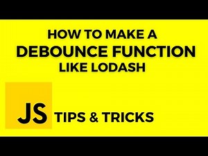 Create a debounce function like Lodash | Tech With Ryder