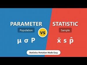 Parameter vs Statistic: Population & Sample Symbols Explained (μ vs x̄, σ vs s)