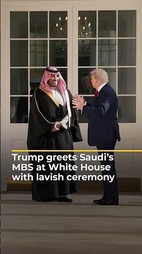 Trump greets Saudi’s MBS with lavish ceremony, military flyover