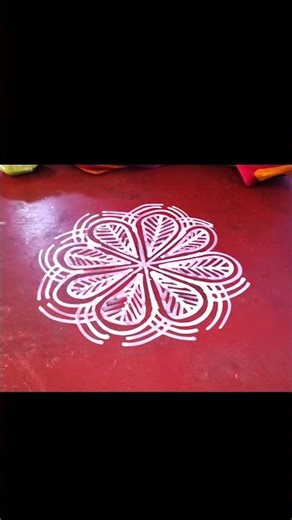 easy round alpona design for beginners #rangoli #muggulu #alponadesign #ytshorts #viral