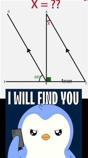 find angle x #maths #geometry #highschoolmath #mathematics