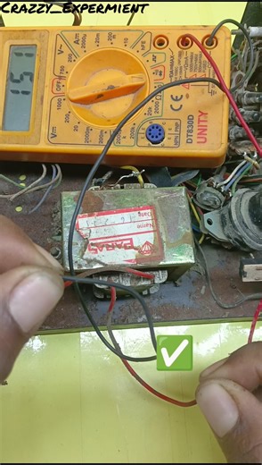How To Check Transformer With Multimeter #shorts #experimnent #shortsfeed