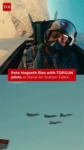 #Watch | U.S. Defense Secretary Pete Hegseth visited Naval Air Station Fallon, home of the Navy’s elite TOPGUN program. #PeteHegseth #TOPGUN #NavalAirStationFallon #USNavy | The Times of India