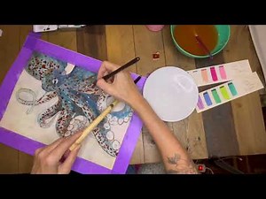 Painting an Octopus in Watercolor | Full Process from Start to Finish