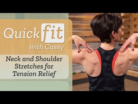 Neck and Shoulder Stretches for Tension Relief | Quick Fit with Cassy