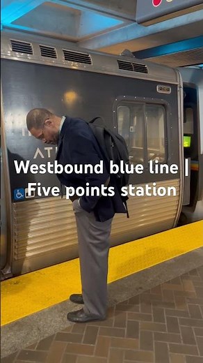 Marta Rail Action | Westbound blue line train | Atlanta Five points station