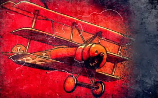 室内微型遥控飞机福克dr1红色男爵重5.13克翼展15cm