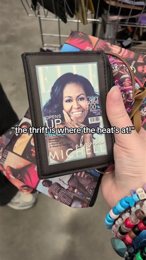 I would have bought a Michelle Obama coin purse but I low-key felt like if I was gonna buy one, I should have bought the rest, so I left them to whoever may want them. #thrifting #michelleobama #obama #thriftstore #fyp