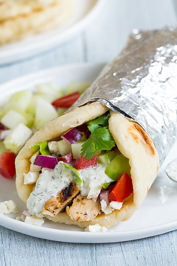 Chicken Gyros and Pita (with Tzatziki Sauce) - Cooking Classy