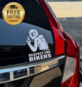 Motorcycle Awareness Decal: Biker Safety - Respect the Road Vinyl Sticker - Etsy
