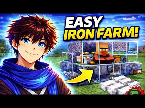 This Iron Farm Works WITHOUT a Zombie… (Easy Build)