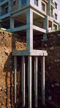 How Does a Pile Foundation Work?🤔#pilefoundation#piles#foundation#foundationwork#civilengineering#ai