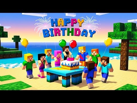 MINECRAFT HAPPY BIRTHDAY SONG 🎉 | Epic Minecraft Birthday Animation | Minecraft Birthday Wishes 2025