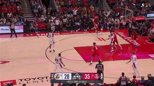 Dorian Finney-Smith sends the shot away