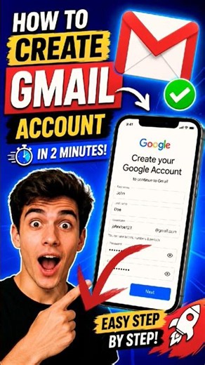 How to Create a Gmail Account in 1 Minute (2026) | Easy Step-by-Step