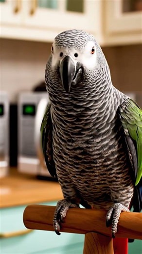 Parrot Mimics the Microwave Beep