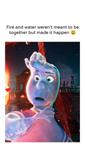 Dimension Science on Instagram: "They were meant to be. “Elemental” is a 2023 American animated fantasy film produced by Pixar Animation Studios and distributed by Walt Disney Studios Motion Pictures. It follows Ember Lumen, a fire-element woman, and Wade Ripple, a water-element man, living in Element City—a world where beings embody fire, water, earth, and air. Their unexpected encounter sparks a friendship that challenges assumptions about how fire and water interact, both literally and metaph