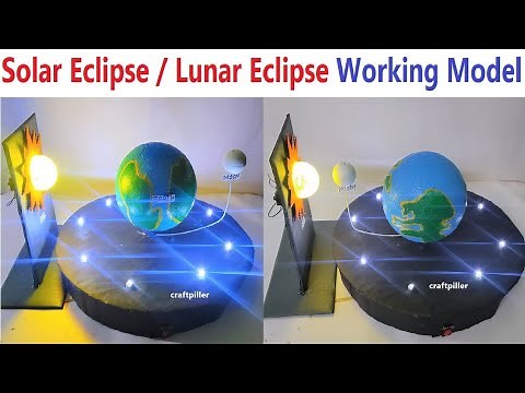 Solar Eclipse - Lunar Eclipse - Earth Rotation Working Model Science Project - Diy Craftpiller