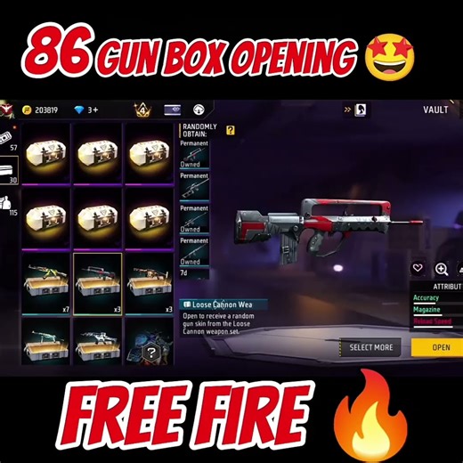 Gun Boxes opening 🤩 #freefireshorts #viralshorts