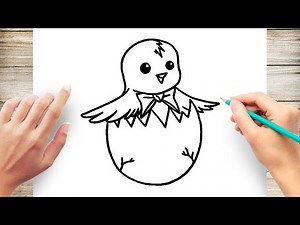 How to Draw Easter Chick Easy