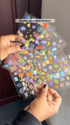 Cutest Deco Doodle Journaling Stickers🌷✨🎀#kawaii #stickers #cute #stickers #mini #stationary