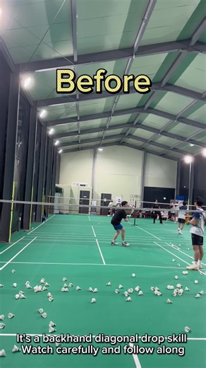 백핸드 크로스 드롭샷 누구나 할 수 있어요! Today, let's learn about backhand diagonal drops #badminton #배드민턴 #안진욱 #레슨 #연습