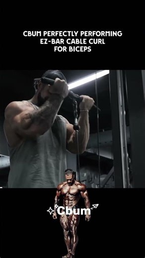 Cbum :- Best way to perform ez bar cable curl #cbum #motivation #bodybuilding