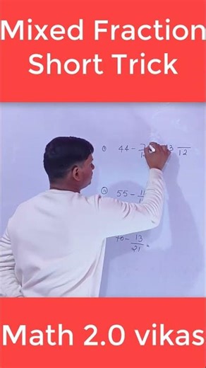 Fractions Basic Introduction। Trick #maths #fractions #shortvideo #trickshots