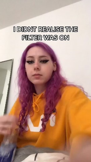 Funny Reaction to Realizing Filter Was On