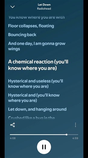 Radiohead - let down lyrics #lyrics #songs #trending #viralsong #spotify credit - Radiohead