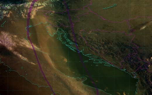 Saharan Sand Continues to Arrive Above Croatia - Total Croatia