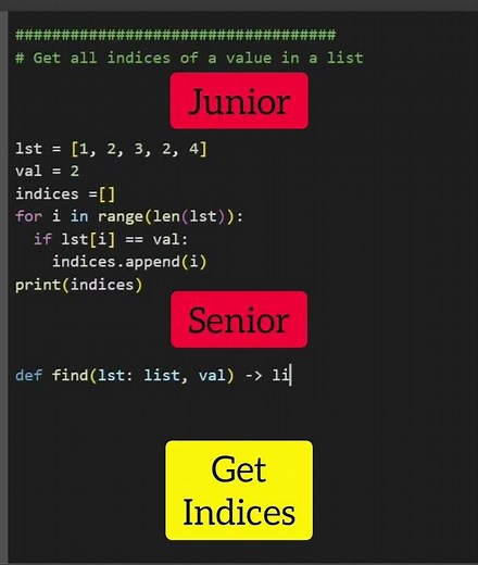 How to find indices in Python