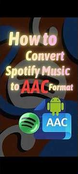 How to Convert Spotify Songs to AAC Formats? #converter #spotify#music #musicservice #tutorial