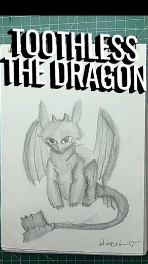 Draw Toothless the Dragon using only pencils | How to draw a Dragon #drawing