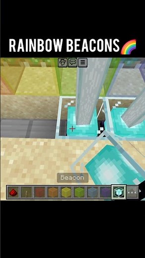 Rainbow beacons tutorial🔥🌈 #minecraft #shortsfeed