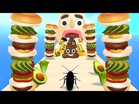 Sandwich Runner - Gameplay Walkthrough - All Levels (IOS, Android) EP400