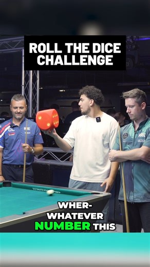 𝗥𝗢𝗟𝗟 𝗧𝗛𝗘 𝗗𝗜𝗖𝗘 𝗖𝗛𝗔𝗟𝗟𝗘𝗡𝗚𝗘! We got Joe Prince and Christophe Lambert in the main arena to take on the ultimate challenge: Each number is a pocket and the shot is thrown at random. Do you think you could get these shots? | Ultimate Pool