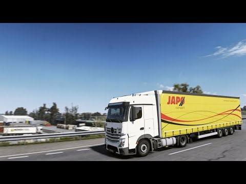 Realistic Driving Mercedes Actros 1848 Euro Truck Simulator 2 POV Drive 4K 1.57+Wheel Cam+Czech Real