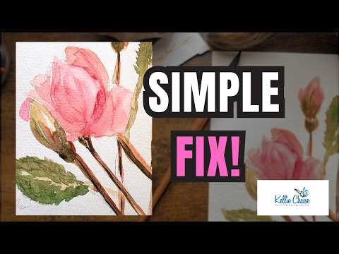 Struggling with Painting Flowers? Try This Simple Fix for a Beginner-Friendly Loose Watercolor Rose.