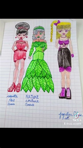 Ma mini collection de mode dessinée ✍🏽👠#styliste.